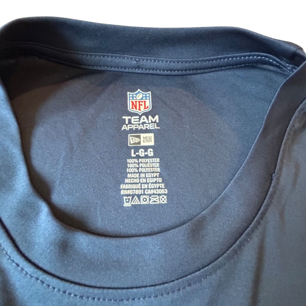 New Era Dallas Cowboys Mens Large Navy Blue Combine Training Long Sleeve Shirt - Picture 7 of 7